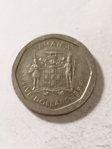 Ямайка 5 долларов 1996