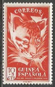 Испанская Гвинея. Обыкновенная Гинетта. 1951г. Mi#271.