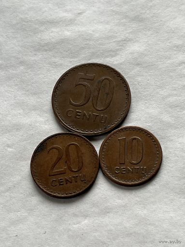 Литва 3 монеты