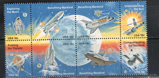 США-1981, (Мих.1481-1488) ,  ** , Космос,(полная серия) (1)
