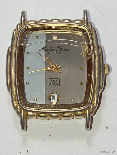 Часы Кварцевые  Michel Renes с позолотой 23 карата .