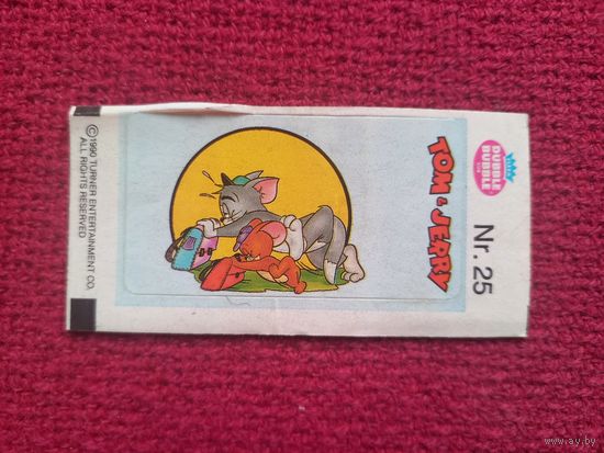 Наклейка dubble bubble Tom and Jerry