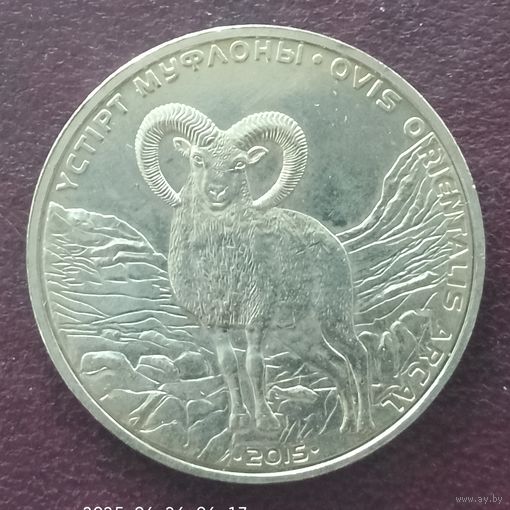 Казахстан 50 тенге, 2015. Устюртский муфлон.