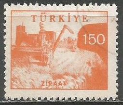 Турция. Табакоуборочный комбайн. 1959г. Mi#1706.