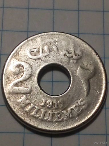 2 миллима Египет 1917 год