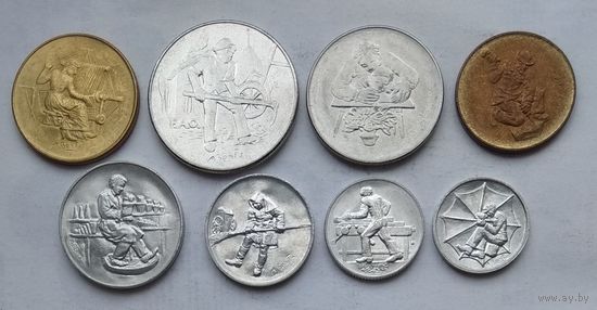 Сан-Марино 1, 2, 5, 10, 20, 50, 100, 200 лир 1978 г. Комплект