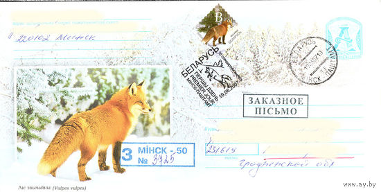 Конверт "Лиса обыкновенная"