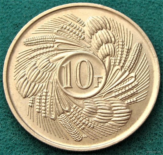 Бурунди. 10 франков 1971 год   KM#21  Тираж: 2.000.000 шт  Редкий год!!!