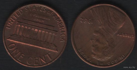 США km201 1 цент 1982 год (-) (_5 ТОРГ ЛЮБОЙ