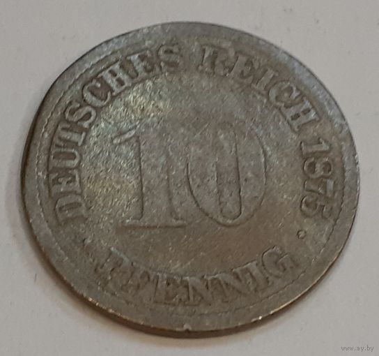 Германия 10 пфеннигов, 1875 (4-9-15)
