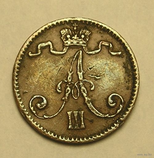 Русс. Финляндия 1 Пенни 1893 Александр III