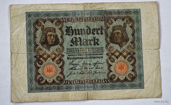 1920 год Германия 100