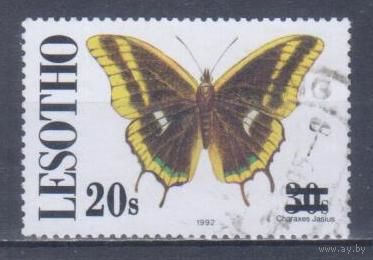 [1073] Лесото 1995. Фауна.Бабочка. НАДПЕЧАТКА. Одиночный выпуск.Гашеная марка.