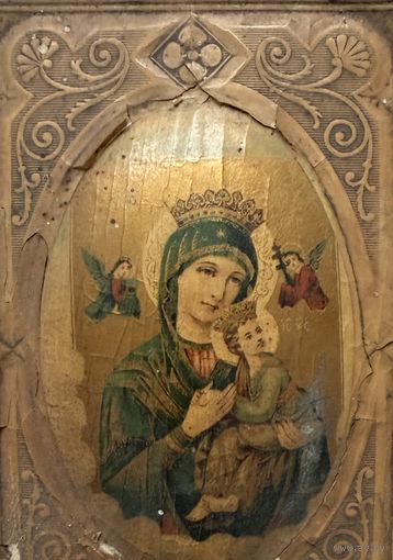 Старинный образ Божией Матери тиснение