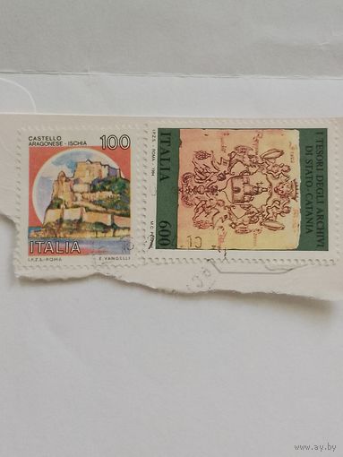 Марки Италии 2 шт. Одним лотом