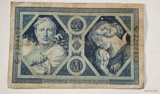 1915 год Германия 20 марок