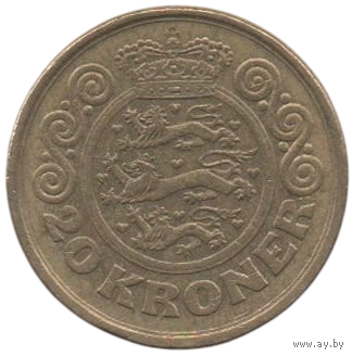 Королевство Дания. 20 крон 1990.