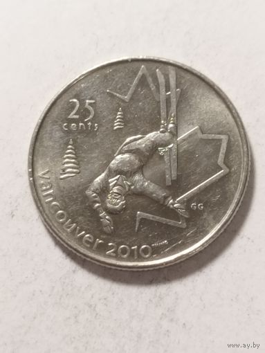Канада 25 центов "XXI Зимние игры Ванкувер 2010 - фристайл" 2008