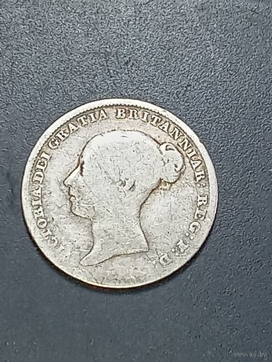 Великобритания 6 пениов 1837 - 1901 года . Елизавета Виктория