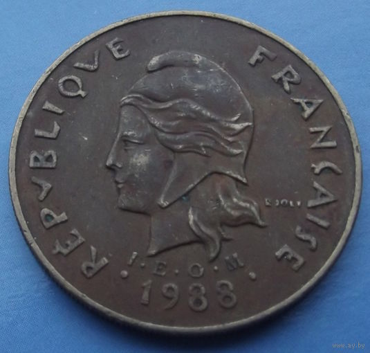 Французская Полинезия. 100 франков 1988