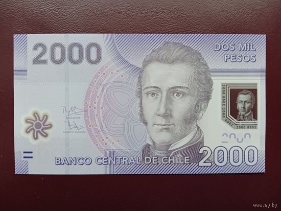 Чили 2000 песо 2016 UNC