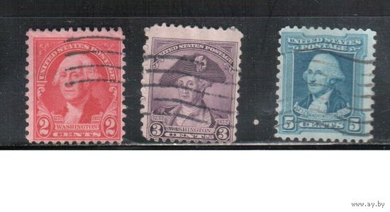 США-1932, (Мих.337-340), гаш.    , Президенты, Вашингтон