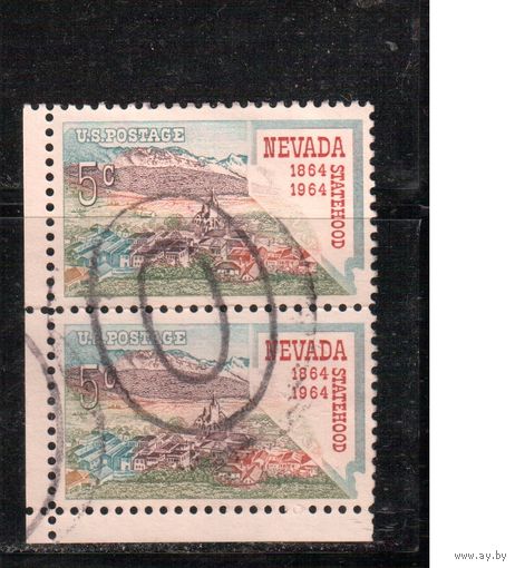 США-1964, (Мих.862) , гаш. , Штат Невада(одиночка), пара