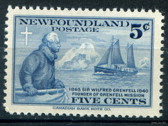 Британские колонии - Ньюфаундленд - 1939г. - 50 лет мисси Гренфелла, корабль - 1 марка - полная серия, MNH [Mi 239]. #3-WB-98-A-1