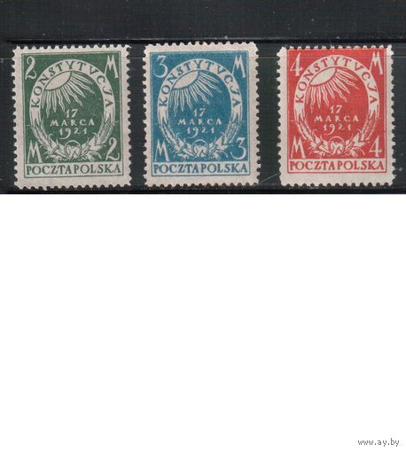 Польша-1921,(Мих.164-166)  * , Конституция