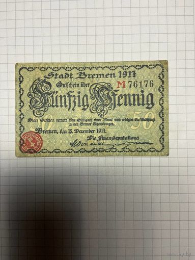 Нотгельд 50 пфеннигов (Германия Веймарская республика). -2612