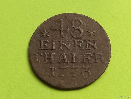 1/48 талера 1773 г , Пруссия , с 1 рубля, без мц