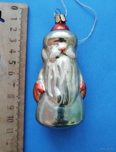 Ёлочная игрушка из СССР. Дедушка мороз. С рубля