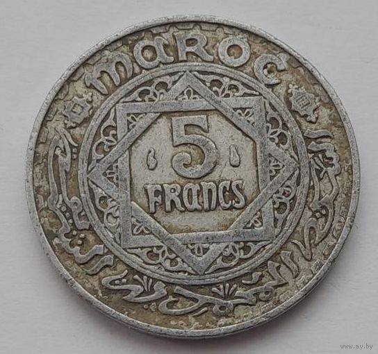 Марокко 5 франков 1370 (1951) года