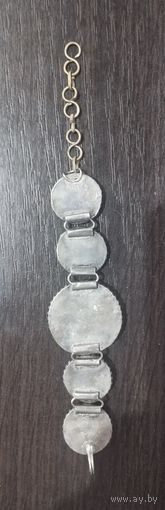 Браслет женский мельхиор с натуральным камнем .