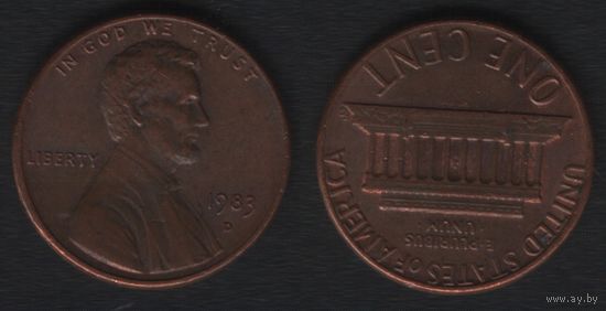 США km201b 1 цент 1983 год (D) (_5 ТОРГ ЛЮБОЙ