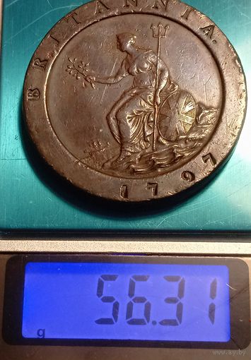 Великобритания 2 пенса 1797 (2). "Колесо телеги".