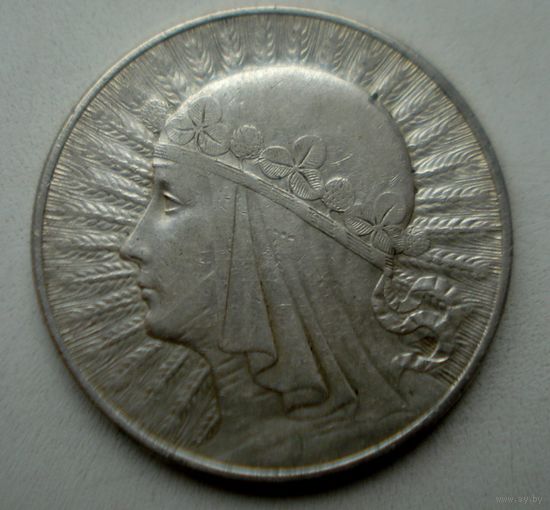 Монета СЕРЕБРО Польша 10 злотых 1932 год