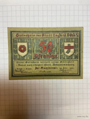 50 пфеннигов (нотгельды) г. Германия Лаге-1201