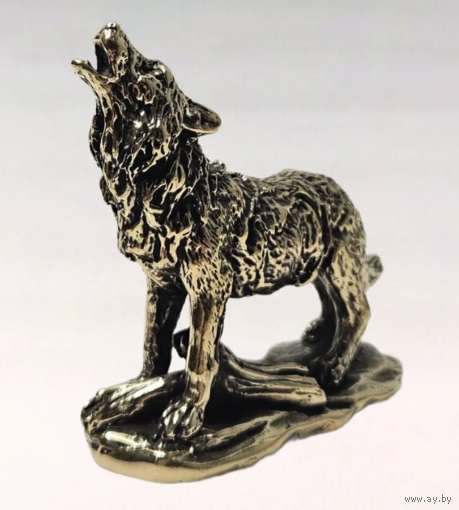 Статуэтка Волк Латунь