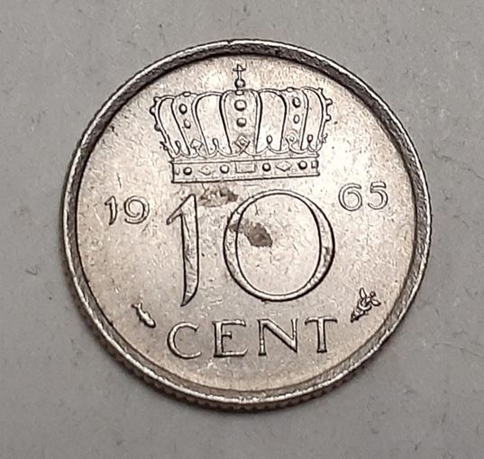 Нидерланды 10 центов, 1965 (14-11-8)