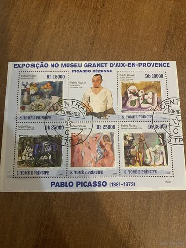 Сан Томе и Принсипи 2009. Искусство Пабло Пикассо 1881-1973. Малый лист