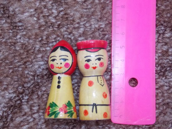 Матрешка ссср, парочка, деревянная игрушка, статуэтка.