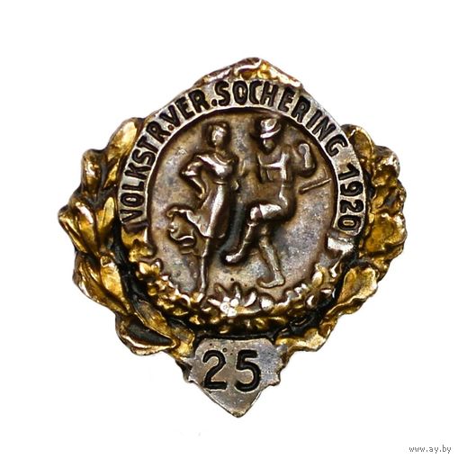 Памятный или членский значок, связанный с немецким народным танцевальным клубом "Volkstrachtenverein Sochering", основанным в 1920 году
