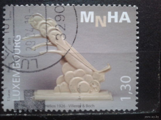 Люксембург, 2015. Гелиос, керамическая скульптура, Mi- 3,0 евро гаш.