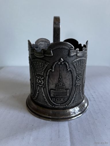 ПОДСТАКАННИК "ВСХВ" "ВДНХ". ВТОРОЙ ВАРИАНТ. ЛЕНЭМАЛЬЕР. СМ.ФОТО И ОПИСАНИЕ.