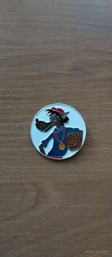 Значок. Ну, Погоди! Волк с медалью. САЗ