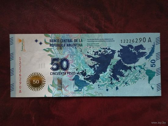 50 песо Аргентина 2015 г. Мальвинские острова.
