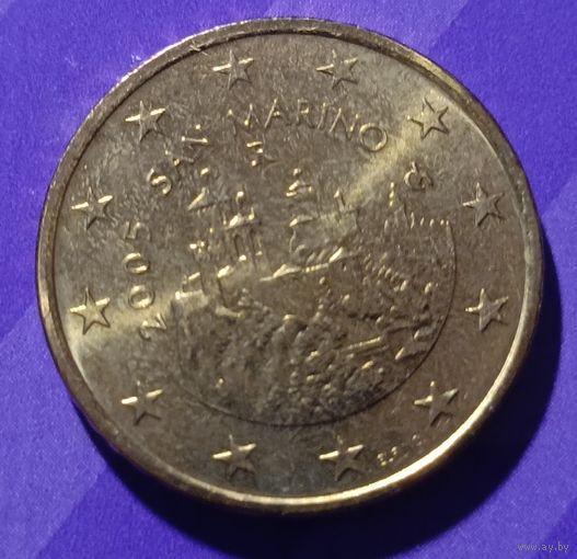50 евроцентов 2005 г  Сан Марино