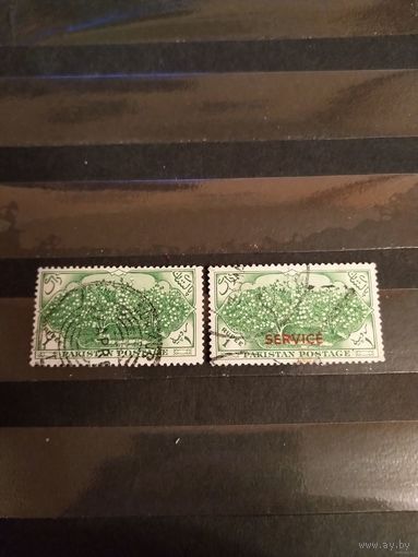 1954 Пакистан флора цветы простая и служебная (4-11)