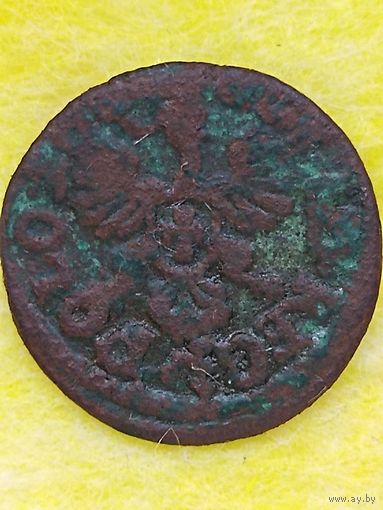 Солид (боратинка) 166? г. польский герб. Ян II Казимир, без мц.